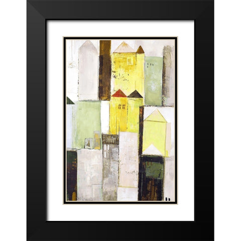 Playground 2 Black Modern Wood Framed Art Print with Double Matting by Design Fabrikken