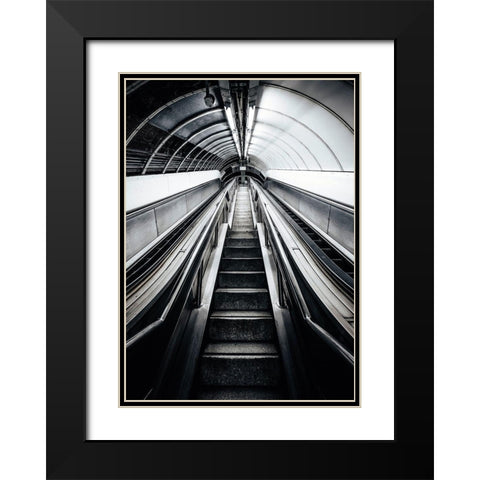 Metro Black Modern Wood Framed Art Print with Double Matting by Design Fabrikken