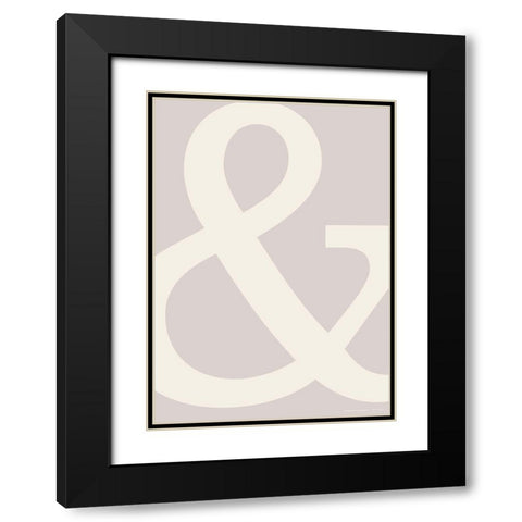 AND Black Modern Wood Framed Art Print with Double Matting by Design Fabrikken