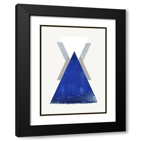 Triangle 2 Black Modern Wood Framed Art Print with Double Matting by Design Fabrikken