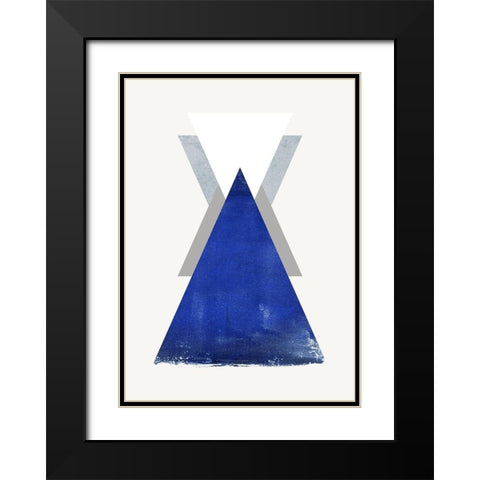 Triangle 2 Black Modern Wood Framed Art Print with Double Matting by Design Fabrikken