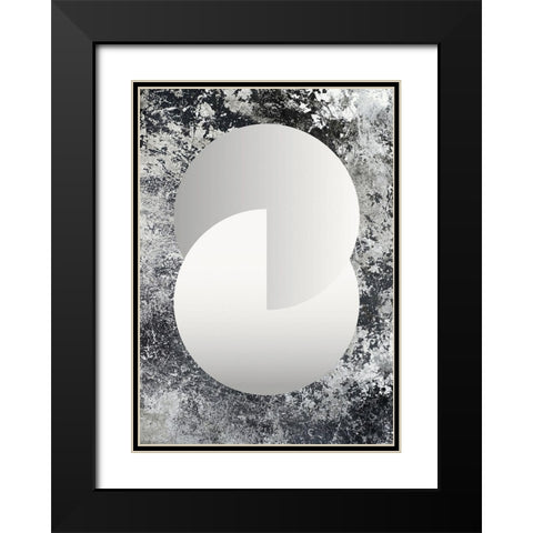 Entwined Black Modern Wood Framed Art Print with Double Matting by Design Fabrikken
