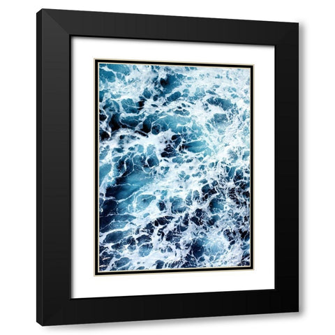 White River Black Modern Wood Framed Art Print with Double Matting by Design Fabrikken