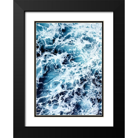 White River Black Modern Wood Framed Art Print with Double Matting by Design Fabrikken