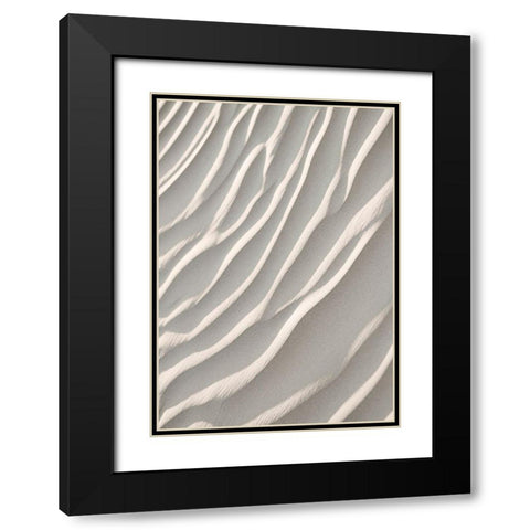Sand Black Modern Wood Framed Art Print with Double Matting by Design Fabrikken