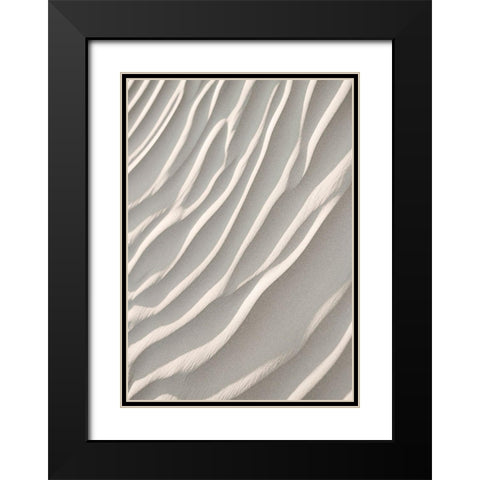 Sand Black Modern Wood Framed Art Print with Double Matting by Design Fabrikken