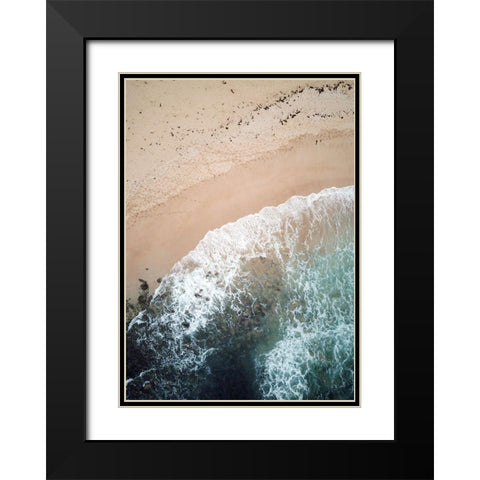The Shore Black Modern Wood Framed Art Print with Double Matting by Design Fabrikken
