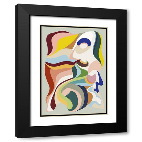 Born Again 2 Black Modern Wood Framed Art Print with Double Matting by Design Fabrikken