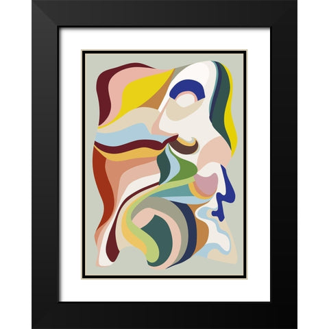 Born Again 2 Black Modern Wood Framed Art Print with Double Matting by Design Fabrikken