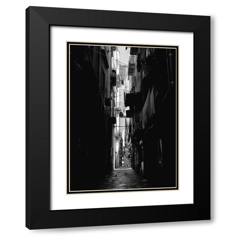 Alley Black Modern Wood Framed Art Print with Double Matting by Design Fabrikken