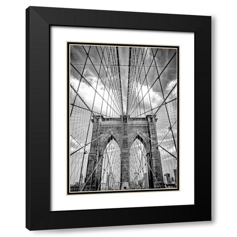 Brooklyn Passage Black Modern Wood Framed Art Print with Double Matting by Design Fabrikken
