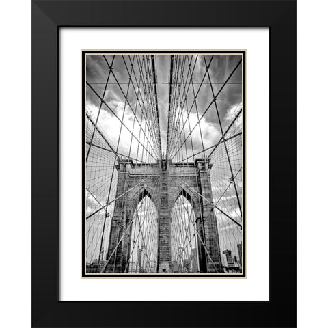 Brooklyn Passage Black Modern Wood Framed Art Print with Double Matting by Design Fabrikken
