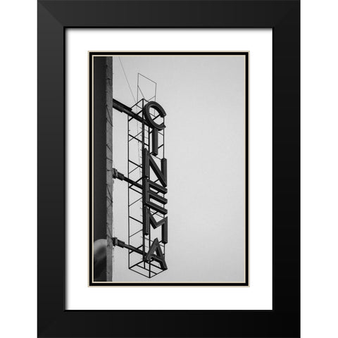 Cinema Black Modern Wood Framed Art Print with Double Matting by Design Fabrikken