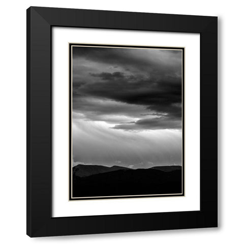 Dark Skies Black Modern Wood Framed Art Print with Double Matting by Design Fabrikken