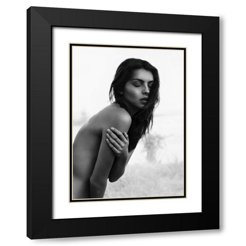 Fragile Black Modern Wood Framed Art Print with Double Matting by Design Fabrikken