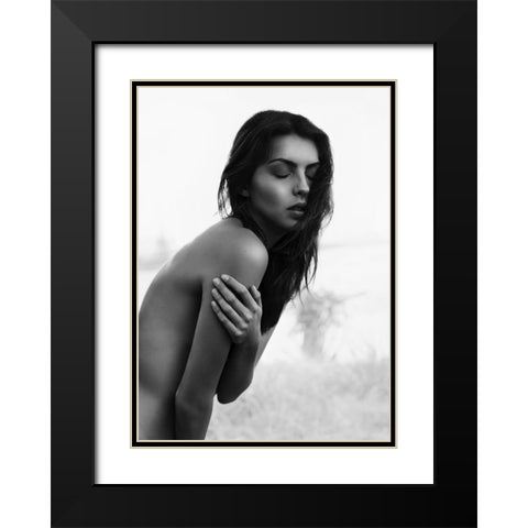 Fragile Black Modern Wood Framed Art Print with Double Matting by Design Fabrikken