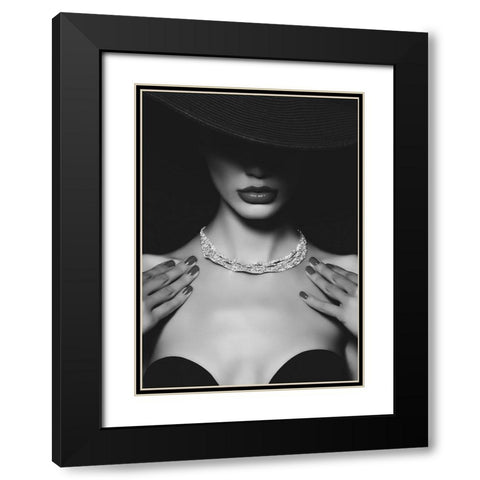 GirlÃ¢â‚¬â„¢s Best Friend Black Modern Wood Framed Art Print with Double Matting by Design Fabrikken