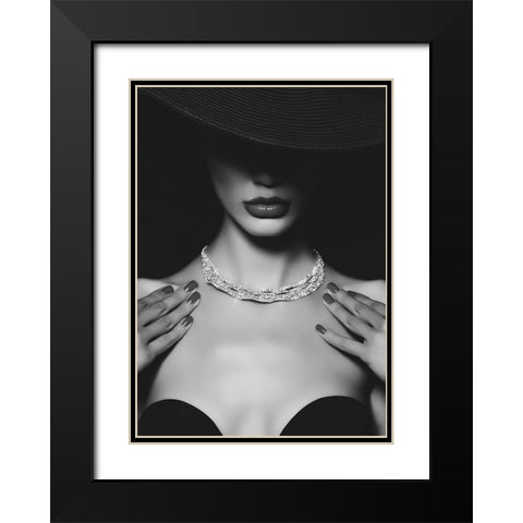 GirlÃ¢â‚¬â„¢s Best Friend Black Modern Wood Framed Art Print with Double Matting by Design Fabrikken