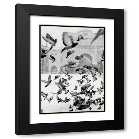 Moscow Black Modern Wood Framed Art Print with Double Matting by Design Fabrikken