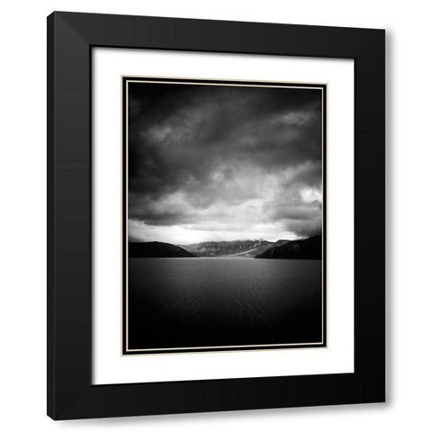 Stormful Black Modern Wood Framed Art Print with Double Matting by Design Fabrikken