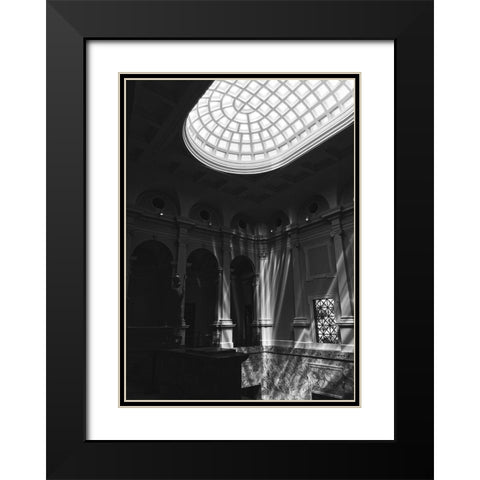 Window Light Black Modern Wood Framed Art Print with Double Matting by Design Fabrikken