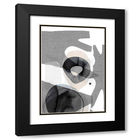 Paper 1 Black Modern Wood Framed Art Print with Double Matting by Design Fabrikken