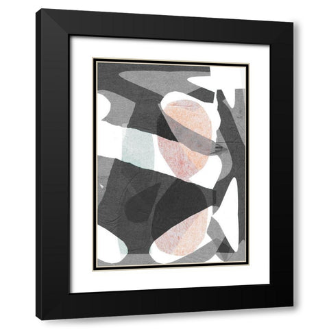 Paper 2 Black Modern Wood Framed Art Print with Double Matting by Design Fabrikken