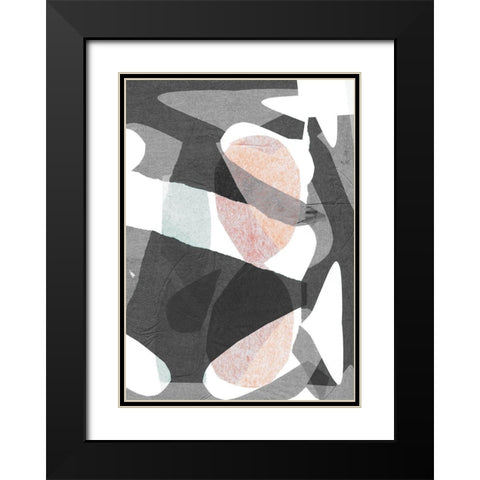 Paper 2 Black Modern Wood Framed Art Print with Double Matting by Design Fabrikken