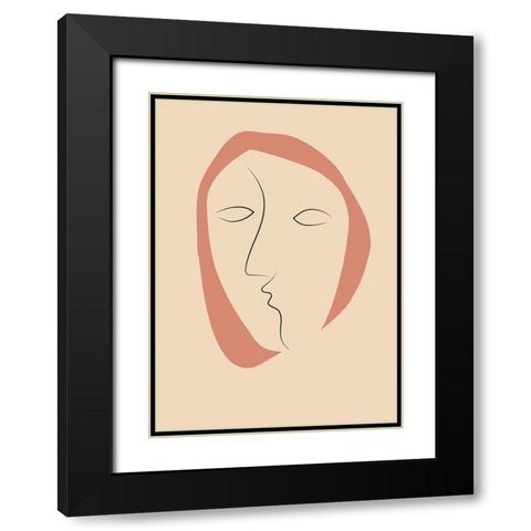 Face It 2 Black Modern Wood Framed Art Print with Double Matting by Design Fabrikken