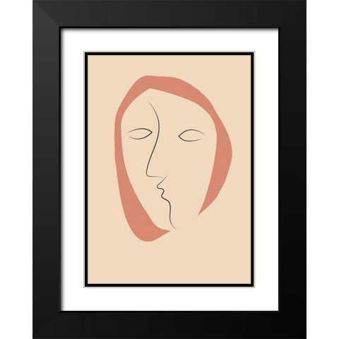 Face It 2 Black Modern Wood Framed Art Print with Double Matting by Design Fabrikken