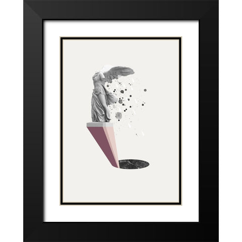 Tears of Nike Black Modern Wood Framed Art Print with Double Matting by Design Fabrikken