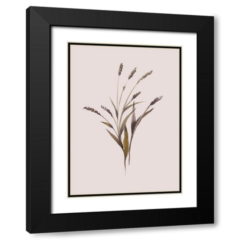 Wheat Black Modern Wood Framed Art Print with Double Matting by Design Fabrikken