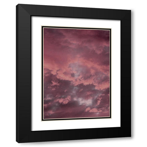Pink Sky Black Modern Wood Framed Art Print with Double Matting by Design Fabrikken