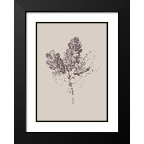 Botanica 3 Black Modern Wood Framed Art Print with Double Matting by Design Fabrikken