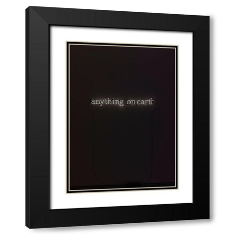 Anything Black Modern Wood Framed Art Print with Double Matting by Design Fabrikken