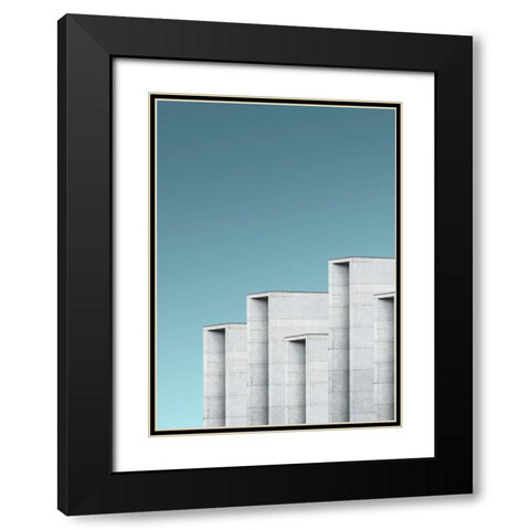 Architecture 2 Black Modern Wood Framed Art Print with Double Matting by Design Fabrikken