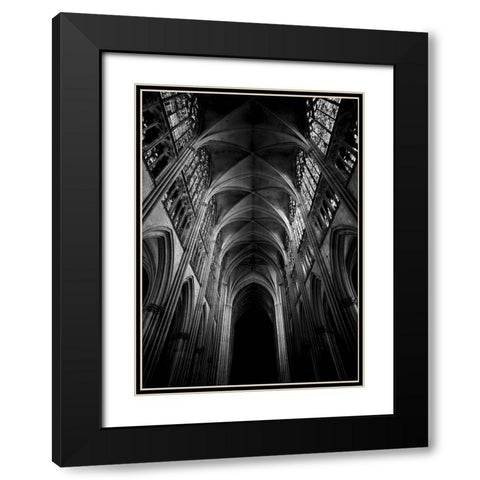 Architecture 3 Black Modern Wood Framed Art Print with Double Matting by Design Fabrikken