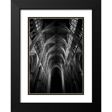 Architecture 3 Black Modern Wood Framed Art Print with Double Matting by Design Fabrikken