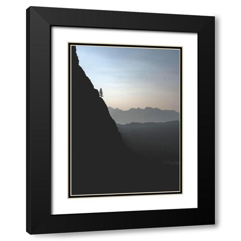 Bishop 4 Black Modern Wood Framed Art Print with Double Matting by Design Fabrikken
