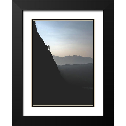 Bishop 4 Black Modern Wood Framed Art Print with Double Matting by Design Fabrikken