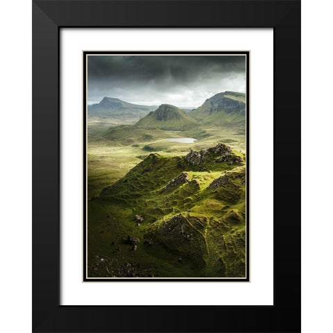 Bishop 7 Black Modern Wood Framed Art Print with Double Matting by Design Fabrikken
