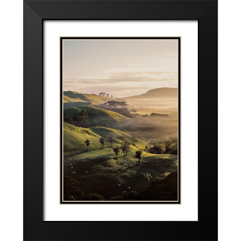 Bishop 18 Black Modern Wood Framed Art Print with Double Matting by Design Fabrikken