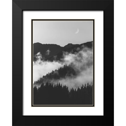 Bishop 19 Black Modern Wood Framed Art Print with Double Matting by Design Fabrikken