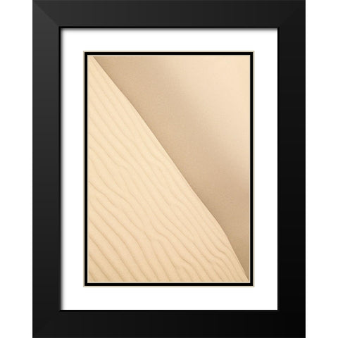 Sand 2 Black Modern Wood Framed Art Print with Double Matting by Design Fabrikken