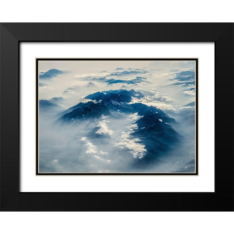 From Above 6 Black Modern Wood Framed Art Print with Double Matting by Design Fabrikken
