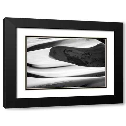 Desert 1 Black Modern Wood Framed Art Print with Double Matting by Design Fabrikken