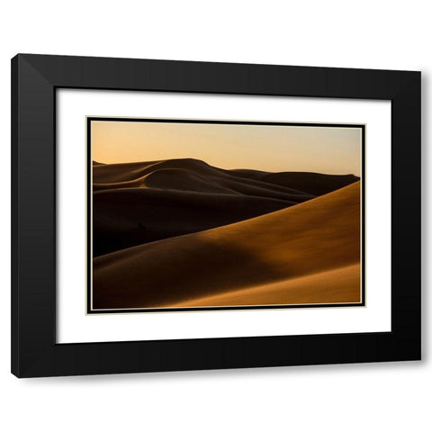 Desert 2 Black Modern Wood Framed Art Print with Double Matting by Design Fabrikken