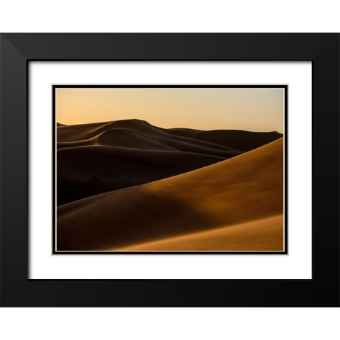 Desert 2 Black Modern Wood Framed Art Print with Double Matting by Design Fabrikken