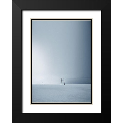 The Connection Black Modern Wood Framed Art Print with Double Matting by Design Fabrikken
