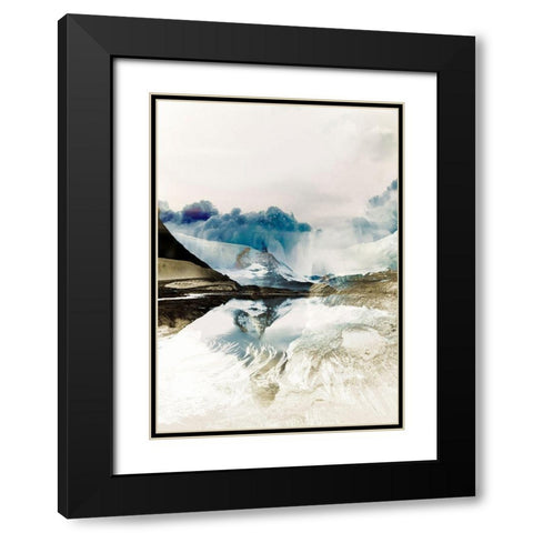 The Rising 2 Black Modern Wood Framed Art Print with Double Matting by Design Fabrikken